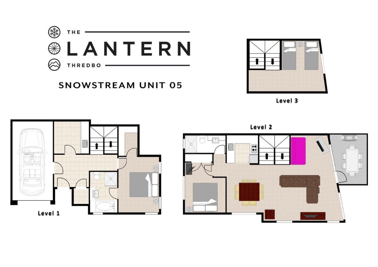 Snow Stream 2 Bedroom And Loft With Gas Fire Balcony And Garage Parking Thredbo Εξωτερικό φωτογραφία